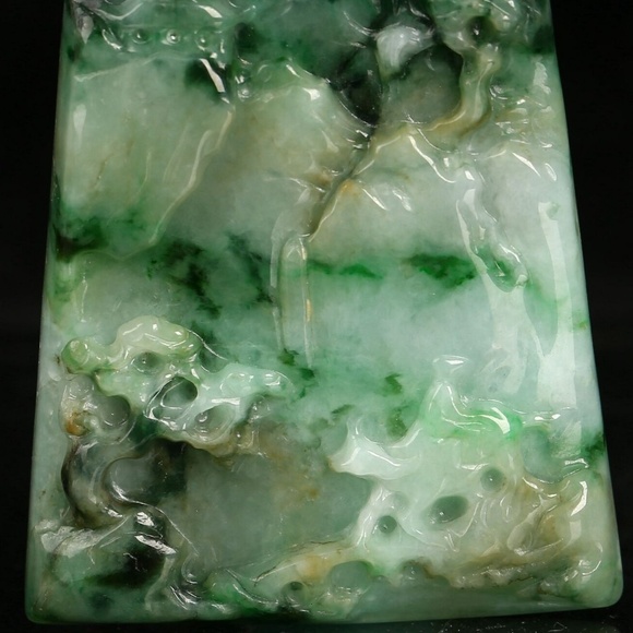 Cert'd 2 Color Natural Grade A Jade jadeite Pendant landscape 山水 - Picture 4 of 9